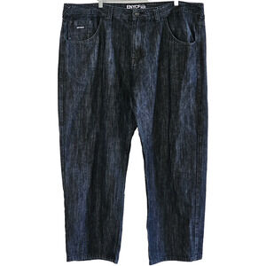 Enyce Sean Combs Mens Jeans Baggy HipHop Grunge WideLeg Skater Black Denim 48x30